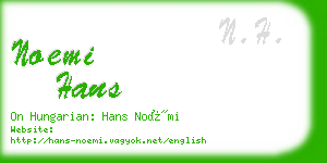 noemi hans business card